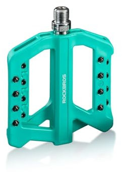 ROCKBROS Fahrradpedale 9/16 Zoll, Mountainbike Pedale aus Nylonfaser Rutschfeste Breite Plattform Abgedichtete Lager für Rennrad, MTB, Cityrad