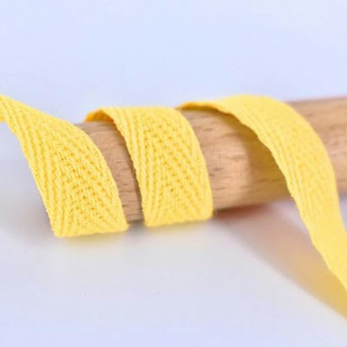 50 Yards Klebeband, Baumwollband, Gürteltasche, Etikettenband, Nähband, Schrägband, DIY-Bastelzubehör, Gelb, 5 cm