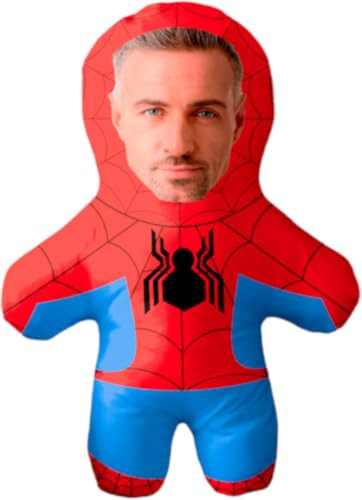 Made in Gift Cojín Personalizado con Foto de Tu Cara, 50 cm | Peluche con Forma Humana, Regalo Original Personalizado, Para Hombre, Mujer, Pareja, Amigos y Familia