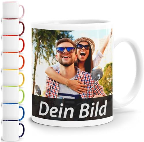SpecialMe® Fototasse mit eigenem Bild personalisiert Fotogeschenke Tasse selber gestalten mit eigenem Foto und Text weiß standard