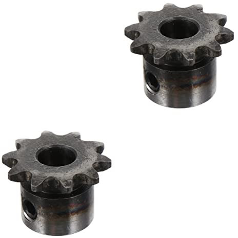 JECOMPRIS 2pcs Hardened Teeth Sprocket Three Bore Gear Part for Chainwheel Chaindrive