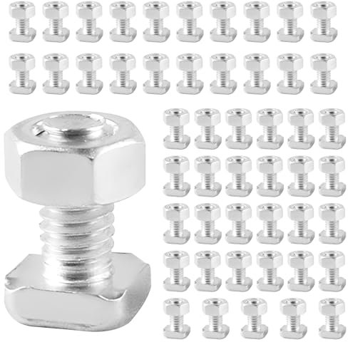 50 Stück Hammerkopfschrauben M6 Gewächshaus Schrauben Aluminium Gewächshaus Schrauben mit Muttern Gewächshausschrauben Schrauben für Möbel Werkzeug Gewächshausreparaturen