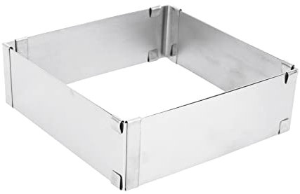 Garneck Kuchenform Eckig Verstellbar Aus Edelstahl Für Mousse Kuchen Kuchenbackform Quadratisch Als Mousseform Geeignet Für Kuchenbackwerkzeuge