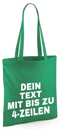 NIMAMA Tragetasche Jutebeutel Bedrucken Lassen - Mit Wunschtext personalisiert - Einkaufstasche als Geschenk für Damen und Herren selbst gestalten