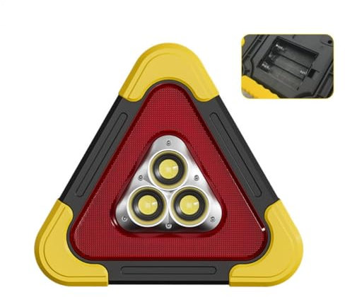 DCAJHSD Auto-Warndreiecklampe für Geely Geometry C 2020-2024,Superhell Multifunktions Dreieckiges Notlicht Sicherheits-Blinkschild Camping Warnung Zubehör,A-1