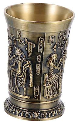 Alipis Vaso Para Beber Retro Estilo Egipcio De Aleación De Zinc Resistente, Copa De Cóctel Creativa Para Fiestas y Cenas, Decoración Vintage Reutilizable y Fácil De Limpiar