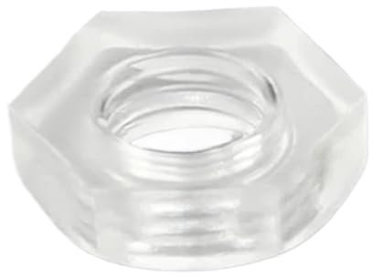 Generisch 5~100 stück Schwarz/Weiß/Transparent Nylon Kunststoff Sechskantmutter M2M2.5M3M4M5M6M8M10M12M14M16M18M20 Isolierung Sechskantmuttern for Bolzen Schraube(Transparent,M10-20pcs)