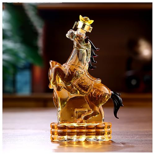 Decantador creativo de whisky con forma de caballo, 125 ml, apto para vodka escocés, whisky, ron escocés (ancla roja)