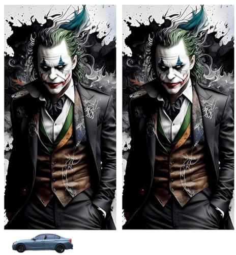 LGWJHCY Adesivi per auto del fumetto 2 pezzi B Pillar Protector, adesivi decorativi per auto, adesivi impermeabili per auto, adesivi personalizzati per la creatività, per