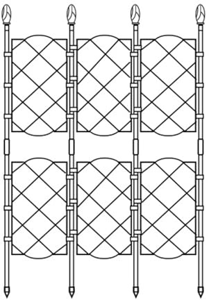 Panneaux de treillis de jardin en métal pour plantes grimpantes – Cadre robuste pour vignes, roses et légumes