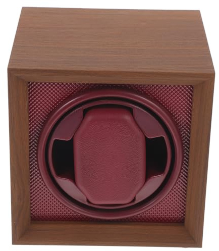 Baluue Caja Giratoria para Relojes Automática de Madera Enrollador Silencioso con Motor Ajustable Soporte Giratorio para Reloj Mecánico Estuche Elegante para Coleccionistas
