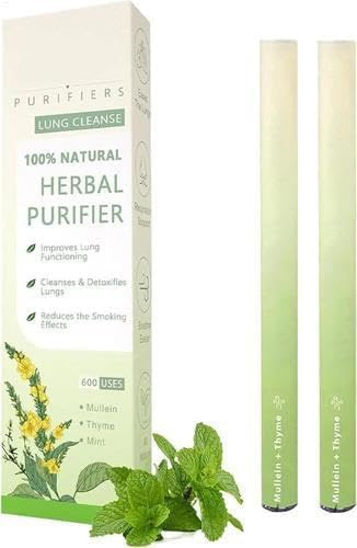 2 pezzi Verbasco erbe pulitore polmonare, penna diffusore di erbe naturali, purificatore polmonare verbasco diffusore naturale penna diffusore erbe inalatore
