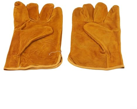Guantes de trabajo de cuero vacuno protectores para soldadura, bricolaje y aplicaciones de herramientas eléctricas