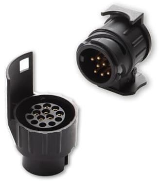 KARFIXON Adaptateur de Remorque de 7 Broches vers 13 Broches et Adaptateur de Remorque de 13 Broches vers 7 Broches - ISO 1724 et ISO 11446-12V - pour Voiture, Remorque Caravane
