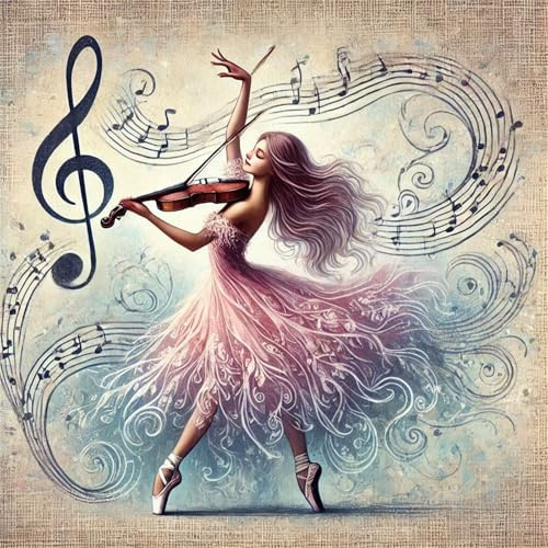 Puzzle Adulte 120 pièces 20 x 20 cm Puzzles pour Adultes Jeu éducatif défi Jouet DIY Puzzle Activité Familiale Parfaite(Danseuse de Ballet au Violon)