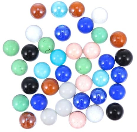 TOVINANNA 30pcs Glass Marbles Decorative Glass Balls for Hydroponic Plant Decoration and Fish Tank Accessories Random Color