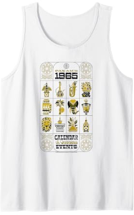 Pan Am 1965 Calendar of Overseas Events Retro Airline Tank Top