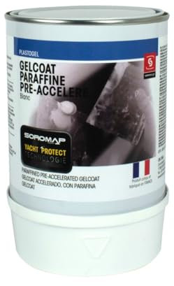 SOROMAP Gelcoat blanc paraffiné accéléré 0,75L + catalyseur
