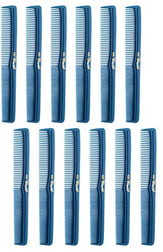 7 inch All Purpose Hair Comb. Hair Cutting Combs. Barber’s & Hairstylist Combs. Teal. 12 Units.