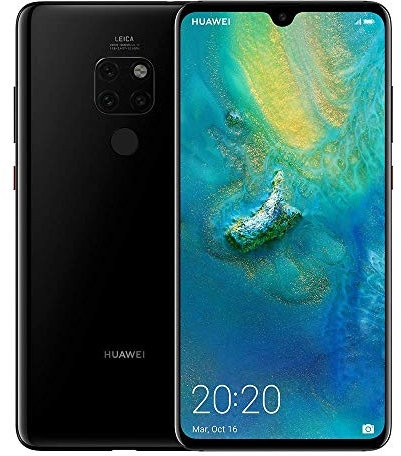Huawei Mate 20 128 GB 6.53-Inch 2K FullView Android 9.0 SIM-Free Smartphone with New Leica Triple AI Camera and Ultra Wide Angle Lens, Single SIM, UK Version - Black (Renewed)