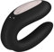 Satisfyer Double Joy Connect App vibrador para parejas 9 cm | Juguete sexual para parejas potente | Variedad de vibraciones con control con app | Juguete erótico con estimulación del clítoris | Negro