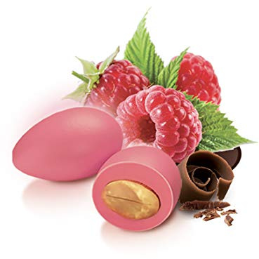 Confetti Papa | Confetti Cioccolato e Mandorla gusto LAMPONE | Colore FUCSIA | Confetti con vera frutta, senza glutine e adatti alla dieta vegetariana | Certificati Kosher | Confezione da 500 g