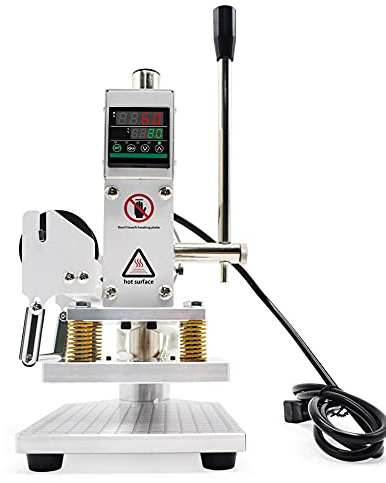 FASTTOBUY Máquina de estampación en caliente, 500 W, máquina de marcaje en caliente con impresión de bronceado para PVC, cuero y papel (10 x 13 cm)