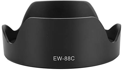 Paraluce per fotocamera EW-88C in plastica nera a forma di petalo per obiettivi EF 24-70 mm F2,8 L II USM