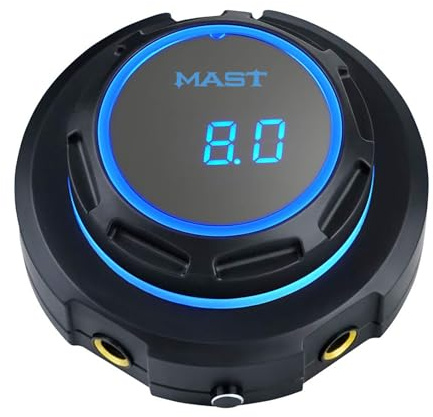 Mast Halo Tattoo Power Supply Alimentata, Digital LCD Screen Display | Blue Light, Stable Powerful 2A Power Supply, Per Macchinetta Tatuaggi Rotativa Pen