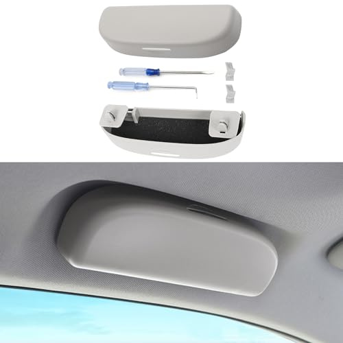 GAFAT Kompatibel mit Renault Arkana 2020-2025 2026 Sonnenbrillenhalter Brillenetui, Arkana RS Line E-Tech Hybrid Zubehör Aufbewahrungsbox, Organizer Ablage (Grau)