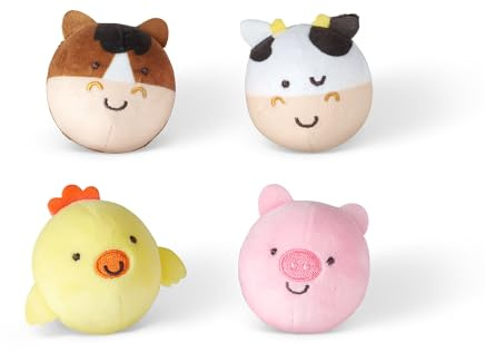 Melissa & Doug Rollables Farm Friends 4-Piece Soft Baby Toy Set Developmental Gift for Infants and Toddlers Ages 0 and Up