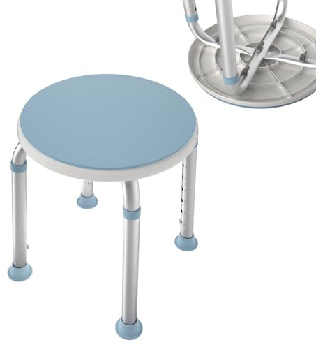 Title: HENGMEI Duschstuhl Duschhocker 360° Drehbar Badhocker Höhenverstellbar Duschhilfe Anti-Rutsch Duschsitz Badsitz für Senioren, Schwangere