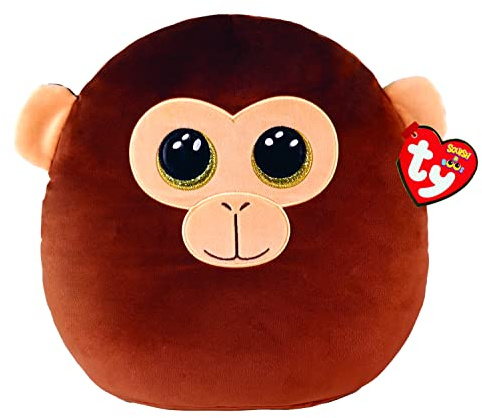 TY - Squish a boos - Coussin Dunston le singe 40cm - TY39338, Marron