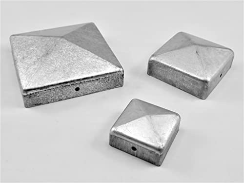 10 Stück Abdeckkappe Metall galv. verzinkt 120x120mm