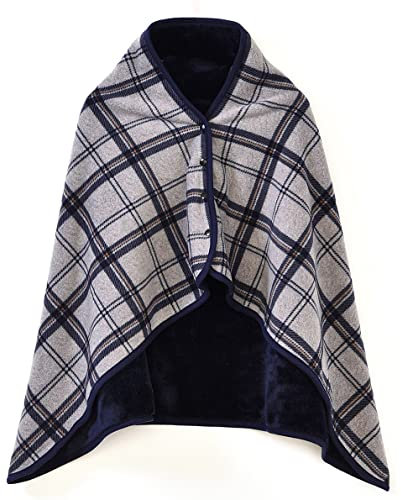 Luotelk Damen Poncho,Strick Warm Cape, Damen-Poncho Cardigan,Winter Gestrickt Elegant Decke Für Frauen Dame Einsatz(S)