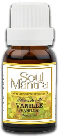 Soul Mantra Reines ätherisches Vanilleöl für Diffuser – 100% ätherisches Vanille Öl in therapeutischer Qualität – ätherisches Vanilleöl für die Haut – unverdünntes Vanilleöl (30 ml)