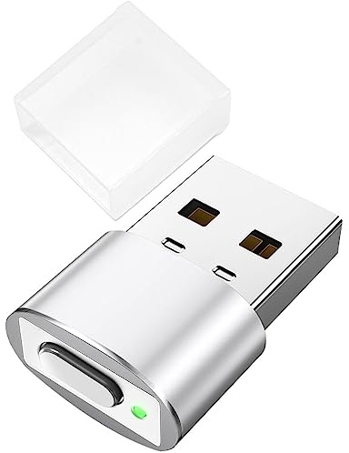 LEAPEST Mouse Jiggler Undetectable Mini with Switch Button, Portable Wireless USB Mouse Mover Work from Home with 3 Jiggle Mode Plug & Play, Clicker Keeps Device Active Prevent Sleep