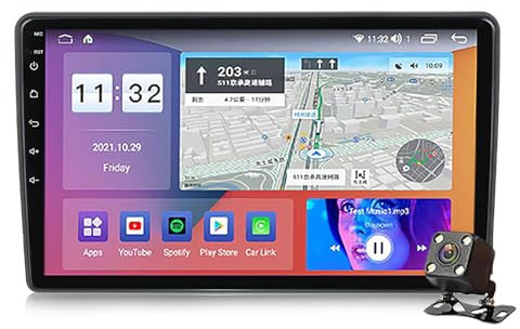 PLOKM Android 12 Car Radio Stereo, 9 Pulgadas con Pantalla táctil Radio Fit para Focus Transit Car Radio,Free Rear Camer, Support Carplay Dab+ Bluetooth WiFi GPS FM/RDS Radio