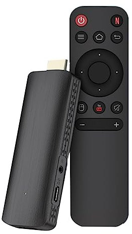 Scalewbin Chiavetta TV in plastica Android TV HDR Set Top OS 4K BT5.0 WiFi 6 2,4/5,8G Android 10 Smart Sticks Android Media Player