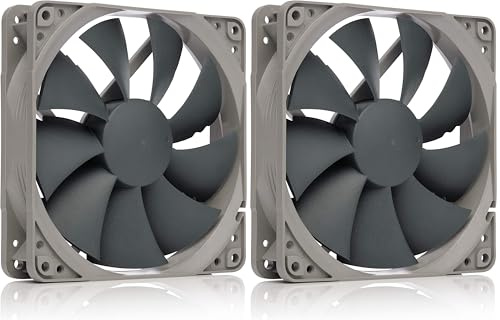Noctua NF-P12 redux-1300 PWM, Ventilador Silencioso, 4 Pines, 1300 RPM (120 mm, Gris), para Ordenador de escritorio (Paquete de 2)