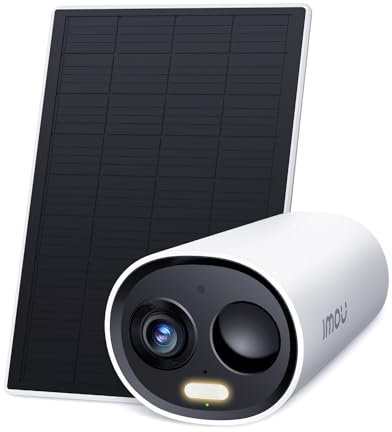 Imou 2K Solar Security Camera Outdoor Wireless, Battery CCTV Camera Solar Panel, Wireless Home Security Camera with Color Night Vision, Human & Motion Detection, Siren Spotlight, Privacy Mode, IP66