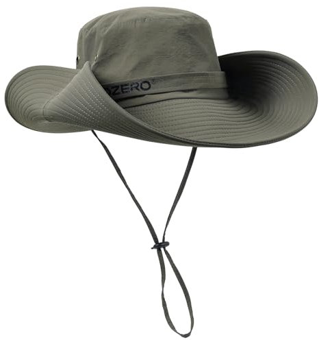 OZERO Sonnenhut Sommerhut Wanderhut Fischerhut: UV Schutz Gartenhut Breite Krempe Anglerhut für Damen Herren Wandern Campinghut (DE/NL/SE/PL, Alphanumerisch, Einheitsgröße, Grün)
