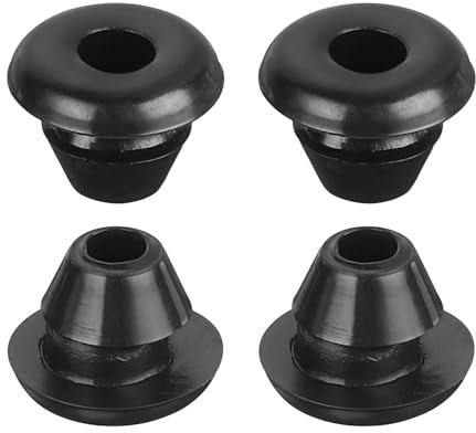 QUARKZMAN 10pz Occhielli Gomma 3mm Diametro Montaggio, per Tappi per Fori Gomma ID 3mm Occhielli Gomma per Cablaggio per Protezione Firewall Cavo Filo, Nero
