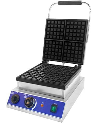 Kommerzieller Waffeleisen Elektrische Waffelmaschine Temperatur- Und Zeitsteuerung Belgische Waffelautomat Für Fluffige Goldene Waffeln Geeignet Für Restaurant Bäckereien Snackbar Familie(Single B)