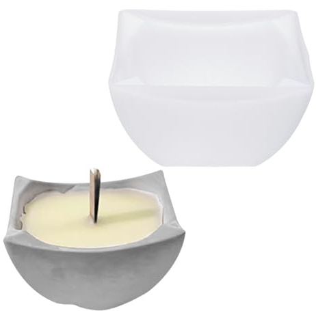 PATIKIL Silicone Mould Pot, 4.3x2.6 Inch Concrete Flower Pot Moulds for DIY Succulent Planter Candle Pen Holder Mould, White