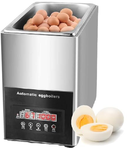 GAYAYAS Hervidor de Huevos Comercial de Gran Capacidad, hervidor de Huevos de Aguas Termales, hervidor de 50 Huevos, hervidor de Huevos eléctrico de Calentamiento rápido