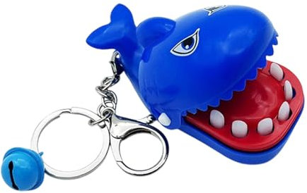 Super große Krokodilzähne Spielzeug-Set für Kinder, Krokodilzahnarzt, mit Schlüsselanhänger und Glöckchen, für 1 bis 4 Spieler, 3 Jahre