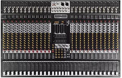 Mesa Mezclas, Mezclador USB profesional de 24 canales con mezclador de consola de DJ de escenario de grabación AUX