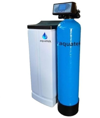 Aquatek - WAVE LCD 40 Litri Addolcitore D'Acqua Automatico Doppio Corpo con Valvola Elettronica Runxin F79B-LCD Incluse Resine Pronto Installazione Per Famiglie 1-14 Persone