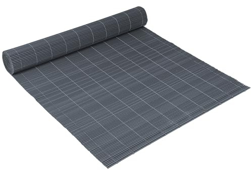 Ribelli® PVC Sichtschutzmatte, Sichtschutzzaun ohne Bohren, Sichtschutz Zaun mit Kabelbindern, Windschutz Wetterfest für Garten, Balkon und Terrasse (100 x 300 cm, Grau)